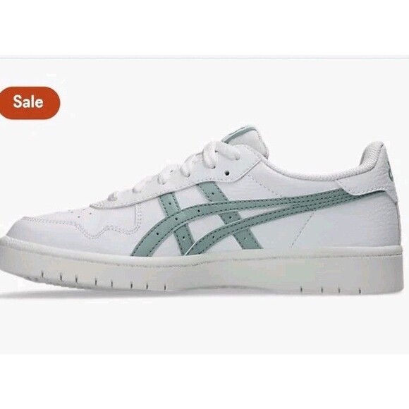 NWOB ASICS Japan S Women's Sneakers Shoes Size 7 EU 38 White/Ocean Haze Leather - Picture 10 of 10